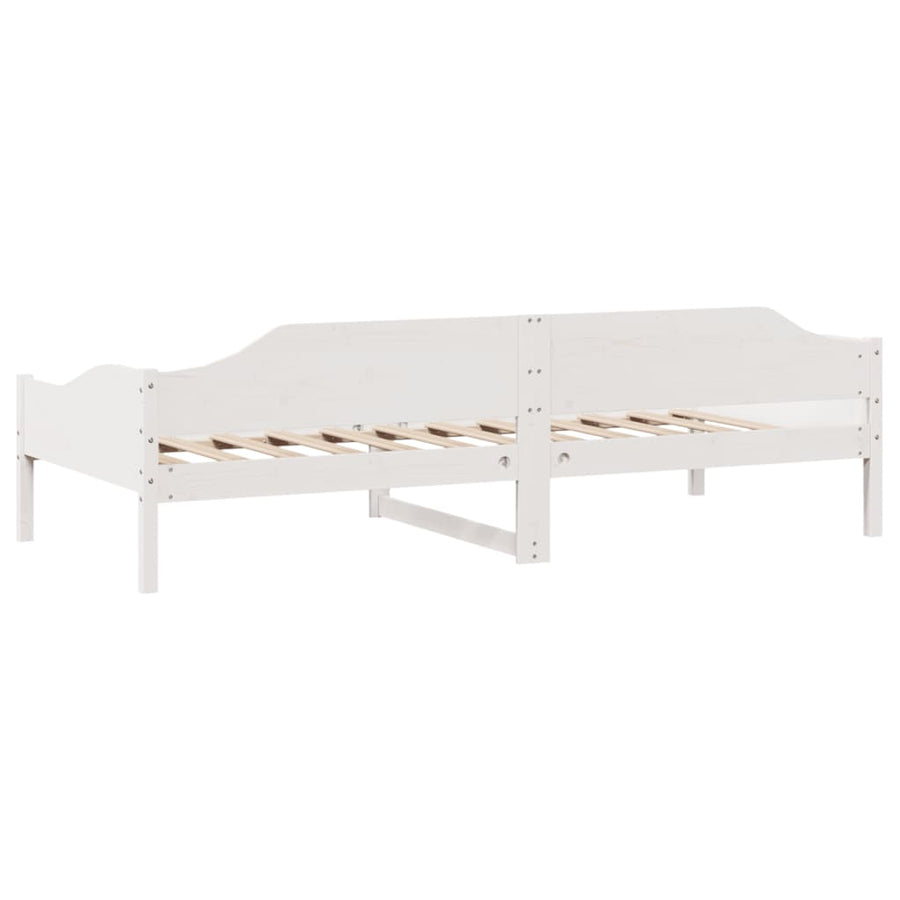 Bedframe zonder matras massief grenenhout wit 80x200 cm