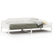 Bedframe zonder matras massief grenenhout wit 90x190 cm