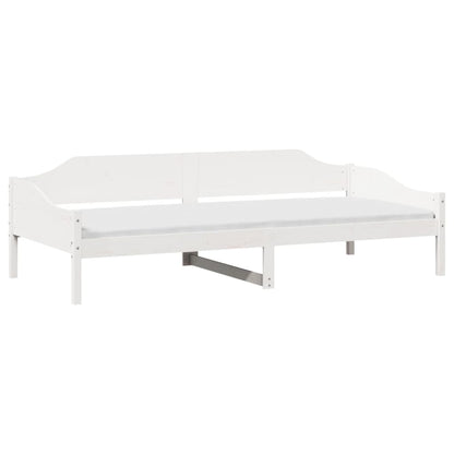 Bedframe zonder matras massief grenenhout wit 90x190 cm