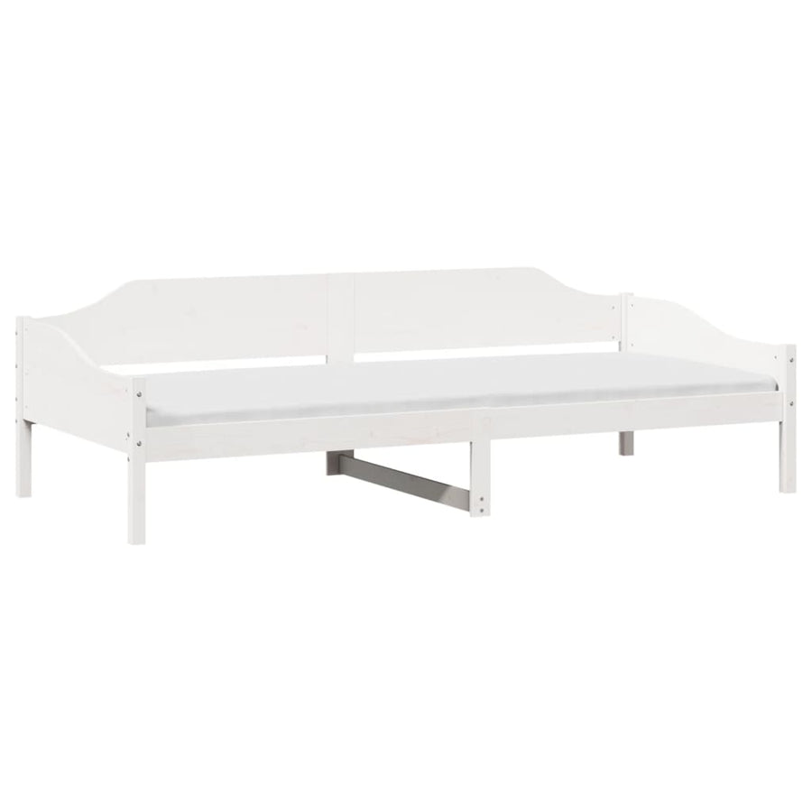 Bedframe zonder matras massief grenenhout wit 90x190 cm