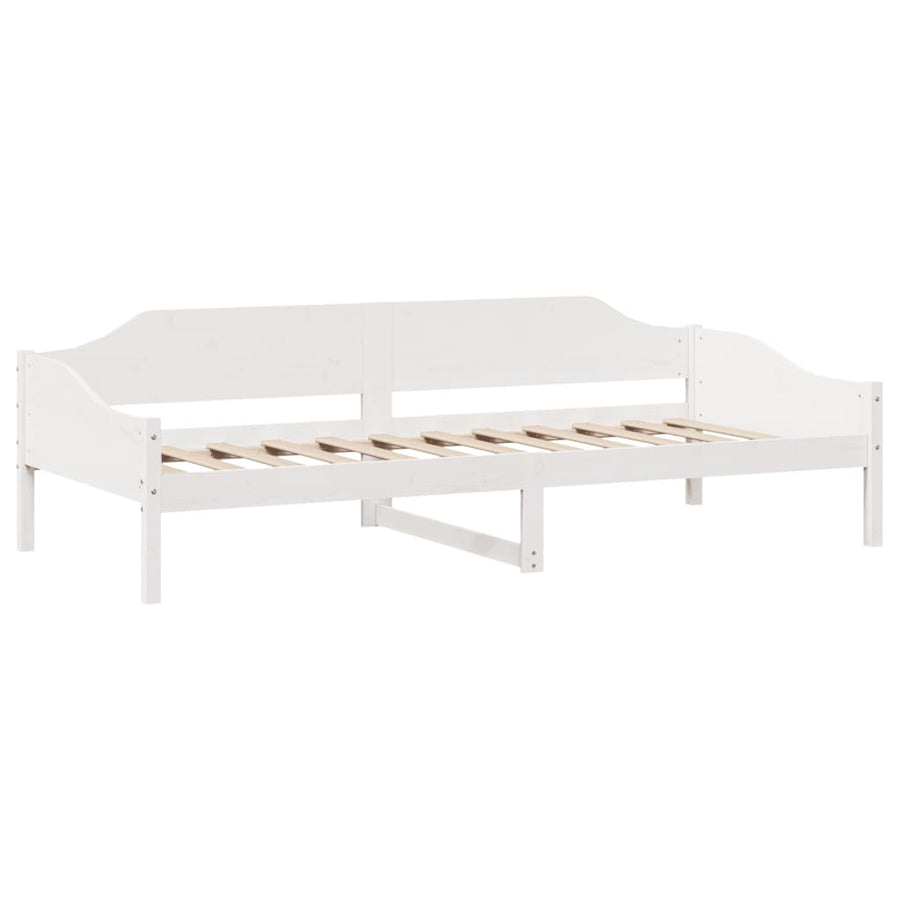 Bedframe zonder matras massief grenenhout wit 90x190 cm