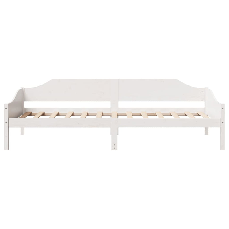 Bedframe zonder matras massief grenenhout wit 90x190 cm