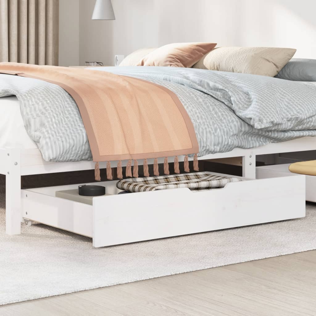 Bedlades 2 st 95x55x16 cm massief grenenhout