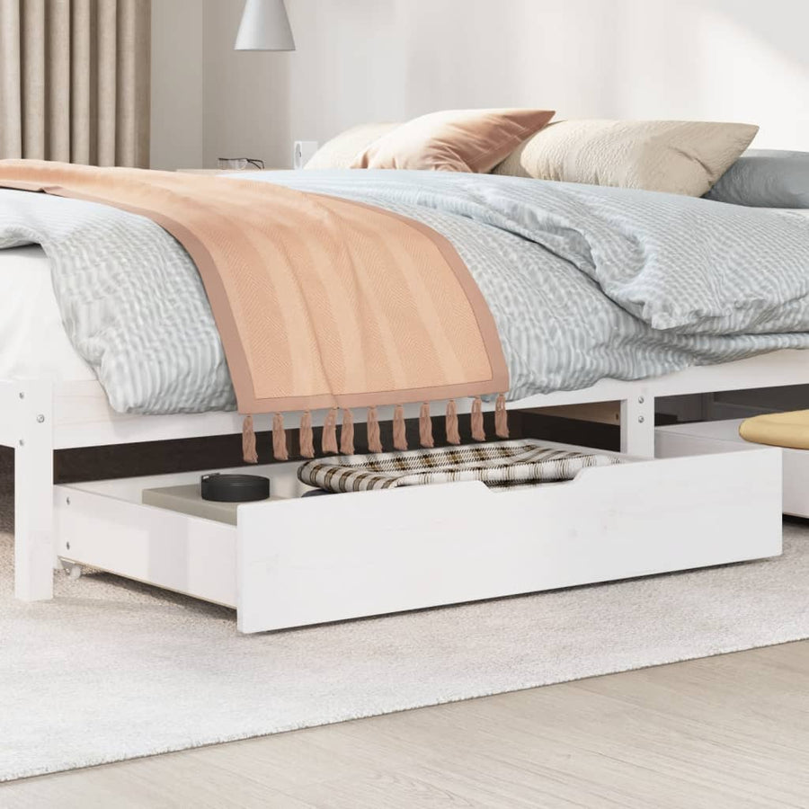 Bedlades 2 st 95x55x16 cm massief grenenhout
