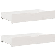 Bedlades 2 st 90x55x17 cm massief grenenhout wit