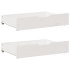 Bed drawers 2 pcs 85x55x17 cm solid pine white