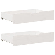 Bedlades 2 st 85x55x16 cm massief grenenhout wit