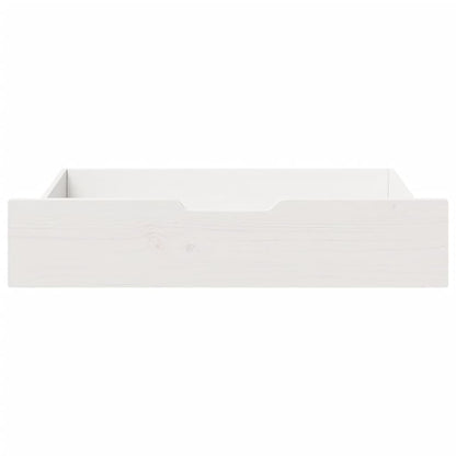 Bedlades 2 st 85x55x16 cm massief grenenhout wit