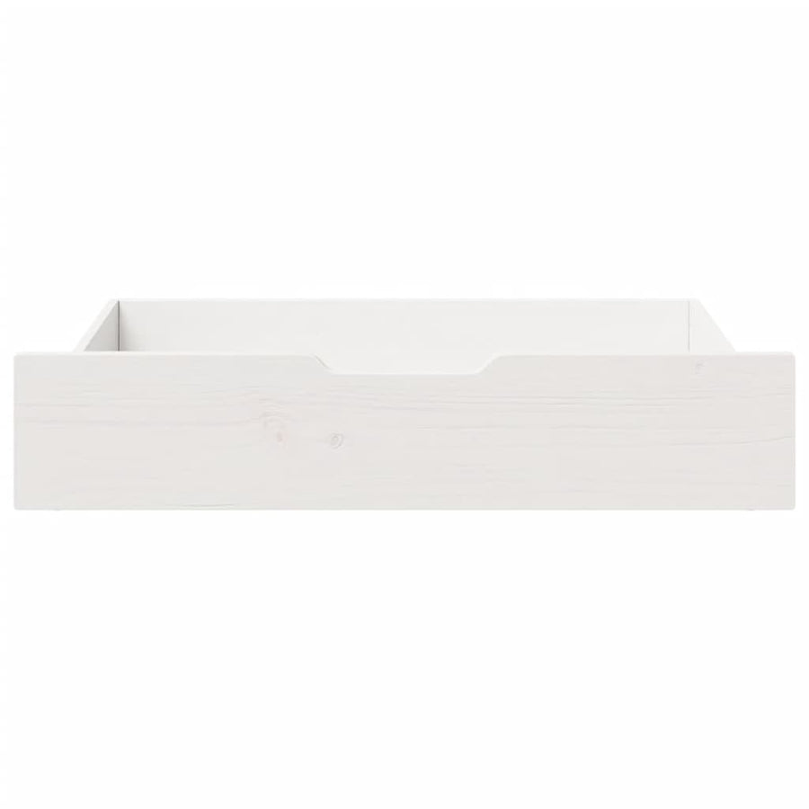 Bedlades 2 st 85x55x16 cm massief grenenhout wit