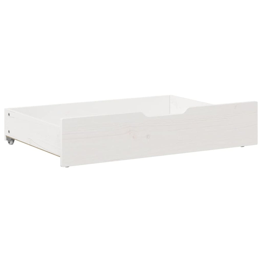 Bedlades 2 st 85x55x16 cm massief grenenhout wit