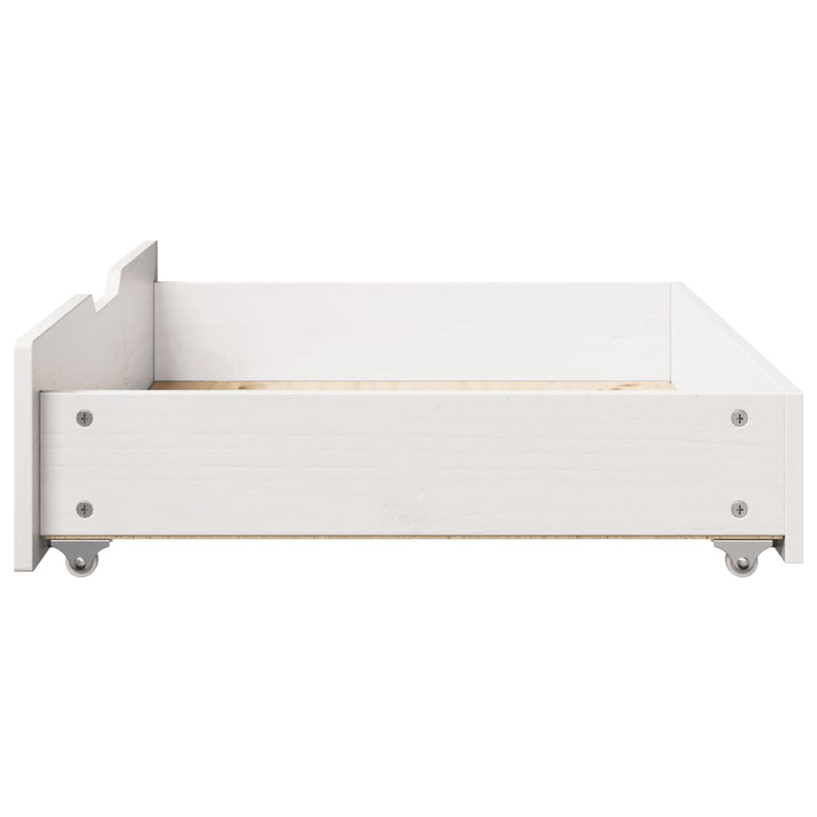 Bedlades 2 st 85x55x16 cm massief grenenhout wit