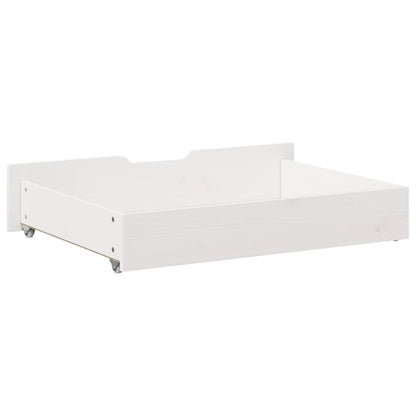 Bedlades 2 st 85x55x16 cm massief grenenhout wit