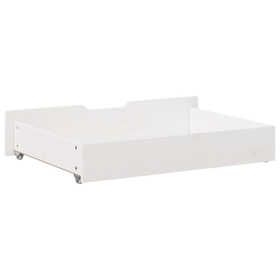 Bedlades 2 st 85x55x16 cm massief grenenhout wit