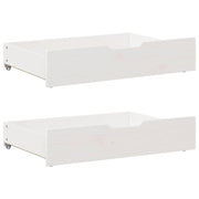 Bedlades 2 st 80x55x17 cm massief grenenhout wit