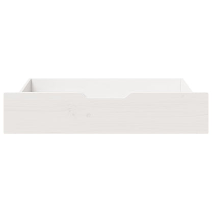 Bedlades 2 st 80x55x16 cm massief grenenhout wit