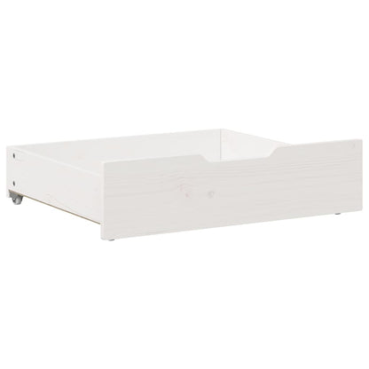 Bedlades 2 st 75x55x16 cm massief grenenhout wit