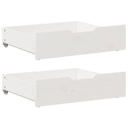 Bedlades 2 st 65x55x17 cm massief grenenhout wit