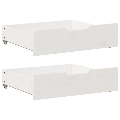 Bedlades 2 st 65x55x16 cm massief grenenhout wit