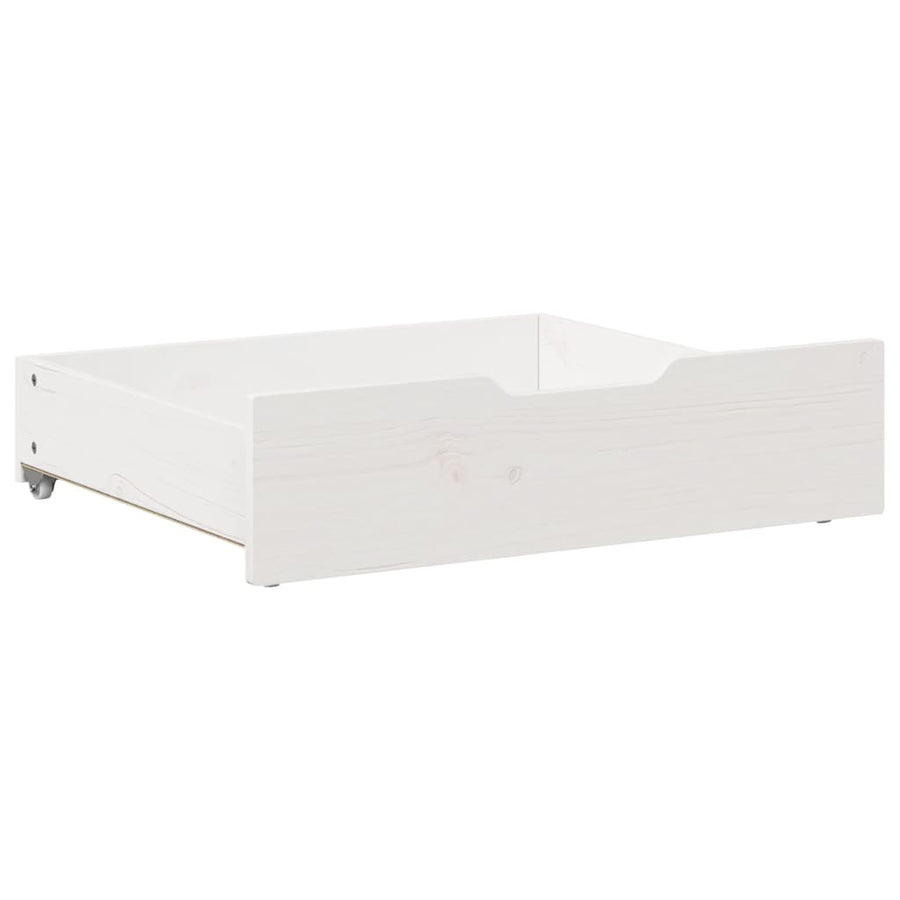 Bedlades 2 st 65x55x16 cm massief grenenhout wit