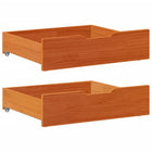 Bed drawers 2 pcs 65x55x17 solid pine wax brown