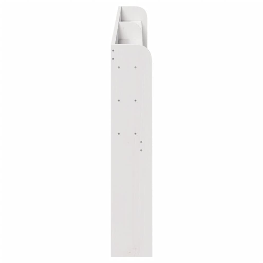 Hoofdbord met schappen 180 cm massief grenenhout wit