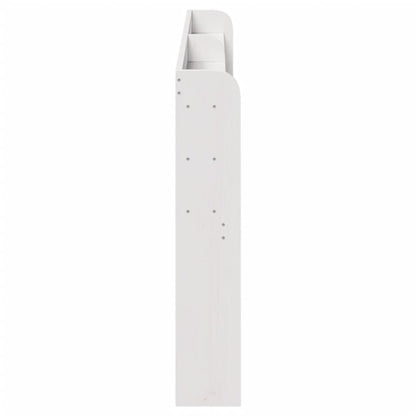 Hoofdbord met schappen 180 cm massief grenenhout wit