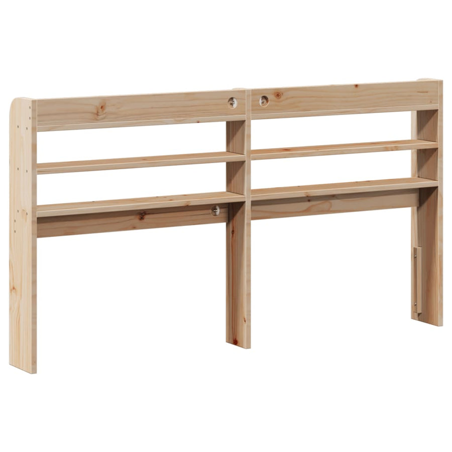 Hoofdbord met schappen 160 cm massief grenenhout