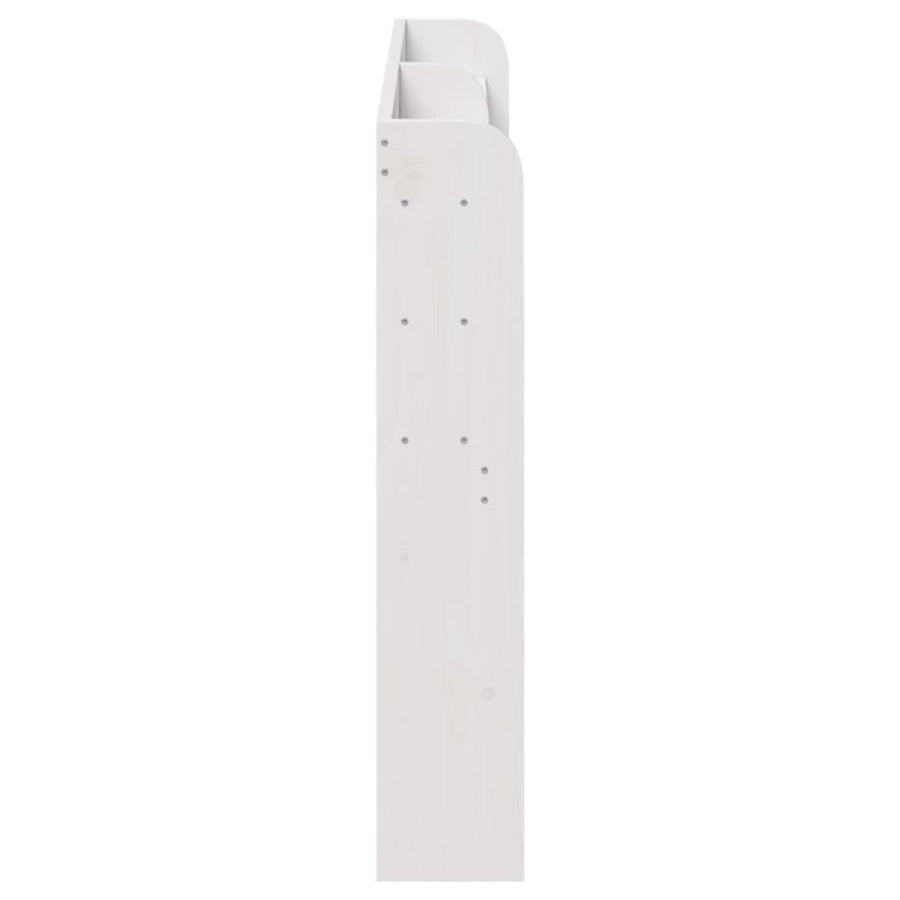 Hoofdbord met schappen 160 cm massief grenenhout wit