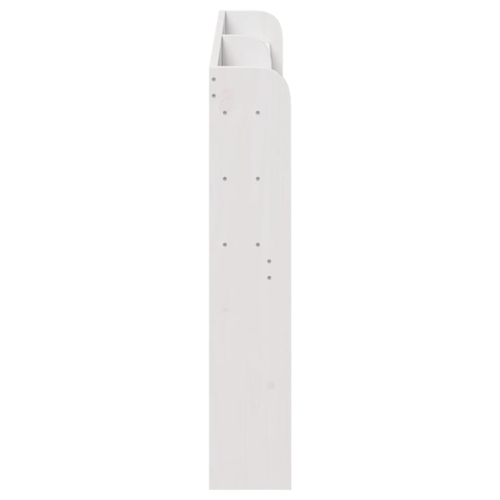Hoofdbord met schappen 150 cm massief grenenhout wit