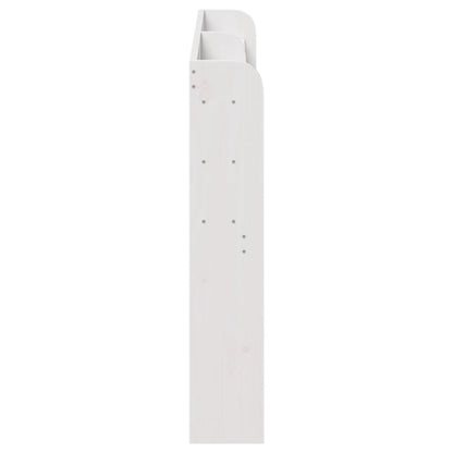 Hoofdbord met schappen 150 cm massief grenenhout wit