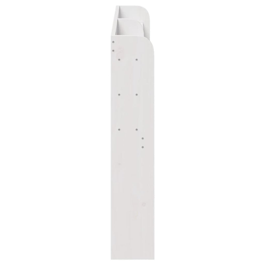 Hoofdbord met schappen 150 cm massief grenenhout wit