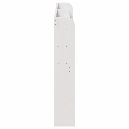 Hoofdbord met schappen 140 cm massief grenenhout wit