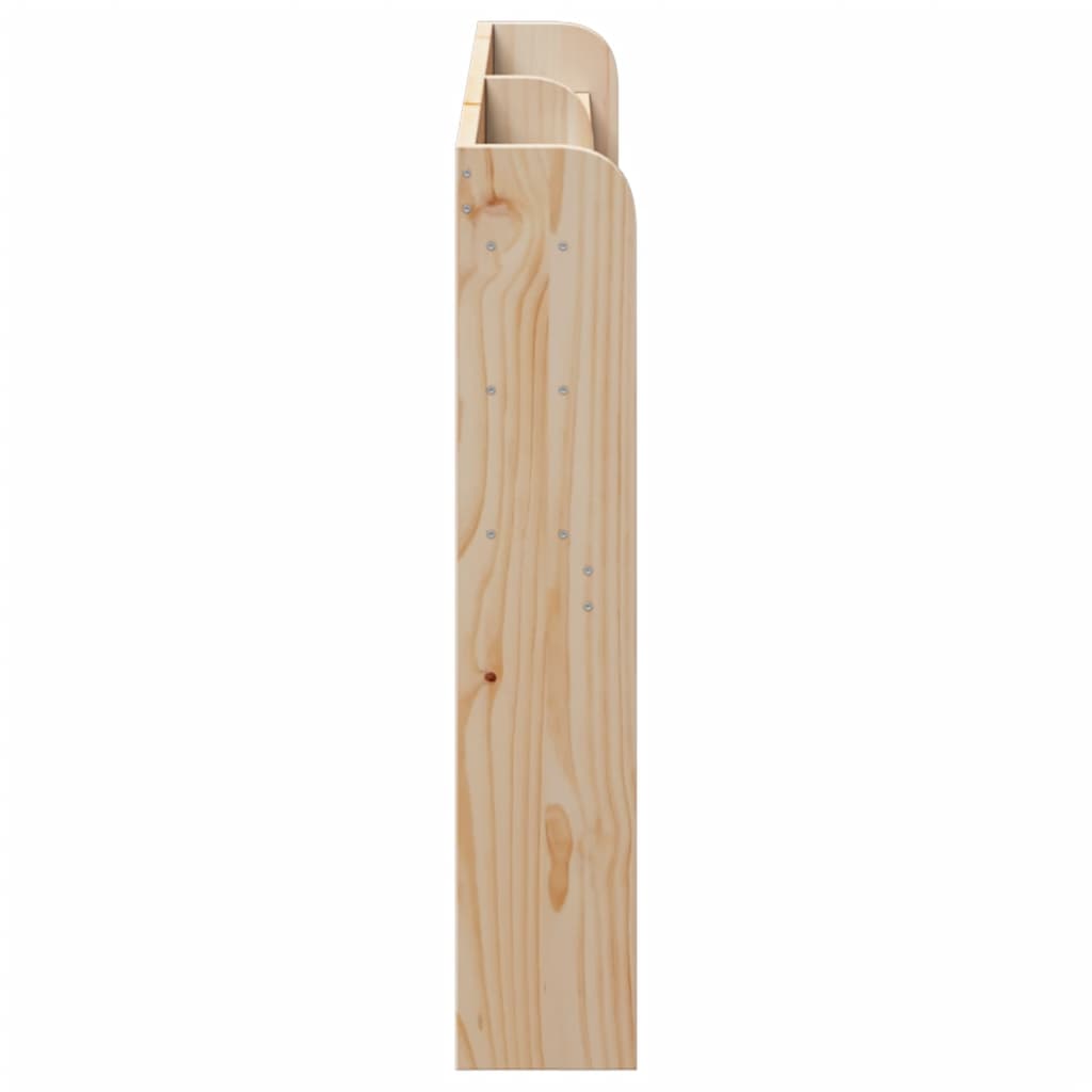 Hoofdbord met schappen 135 cm massief grenenhout