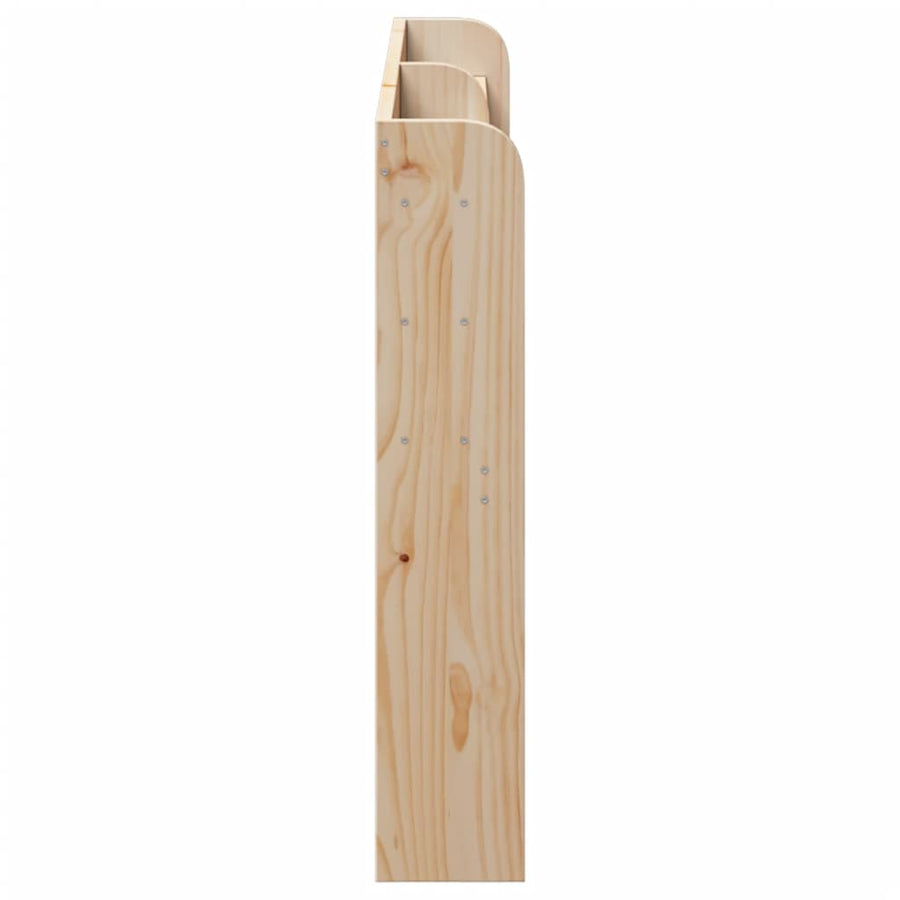 Hoofdbord met schappen 135 cm massief grenenhout