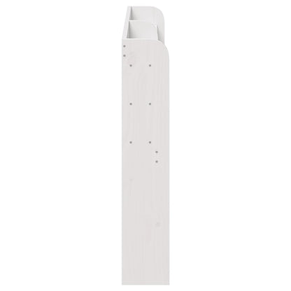 Hoofdbord met schappen 135 cm massief grenenhout wit