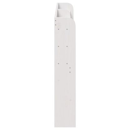 Hoofdbord met schappen 120 cm massief grenenhout wit