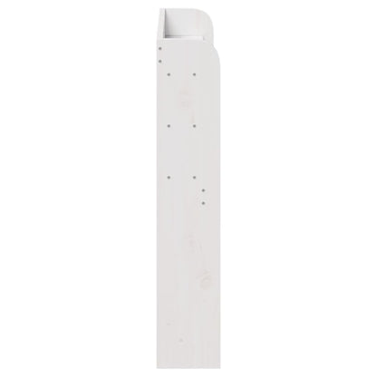 Hoofdbord met schappen 100 cm massief grenenhout wit