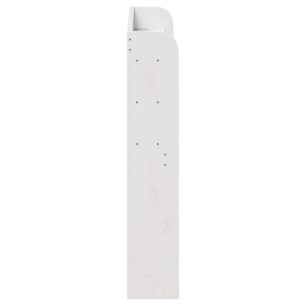 Hoofdbord met schappen 90 cm massief grenenhout wit
