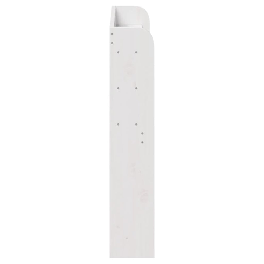 Hoofdbord met schappen 90 cm massief grenenhout wit
