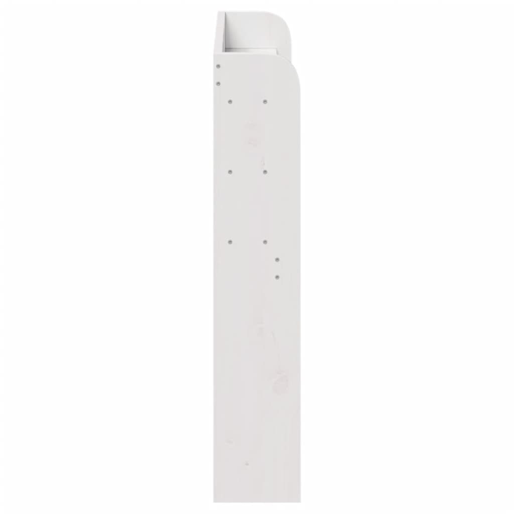 Hoofdbord met schappen 75 cm massief grenenhout wit
