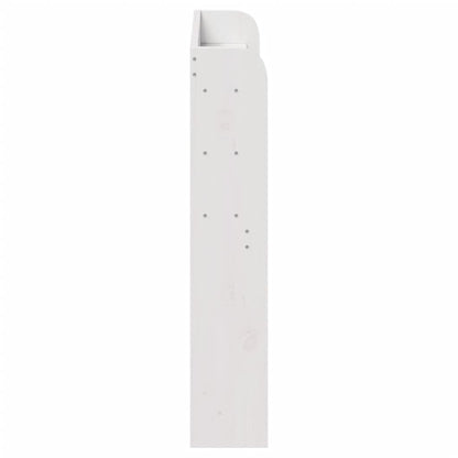Hoofdbord met schappen 75 cm massief grenenhout wit