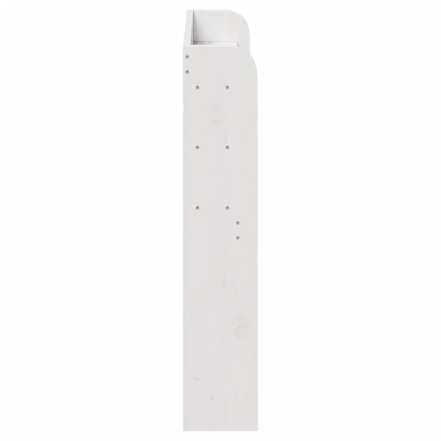 Hoofdbord met schappen 75 cm massief grenenhout wit
