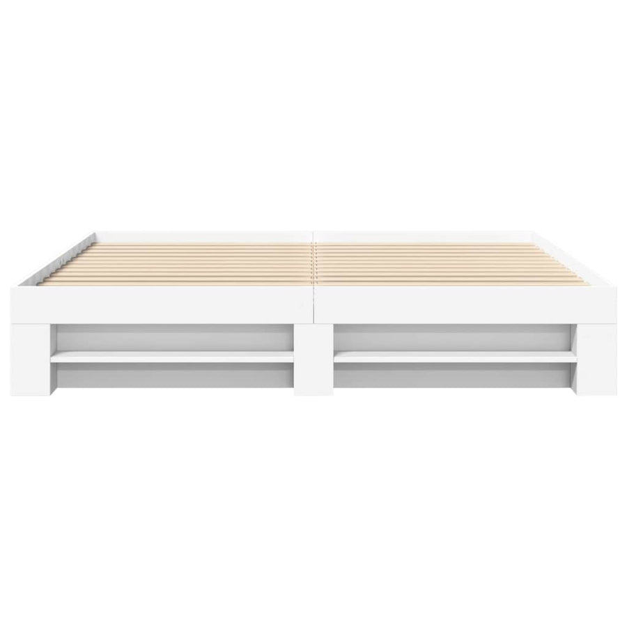 Bedframe bewerkt hout wit 180x200 cm