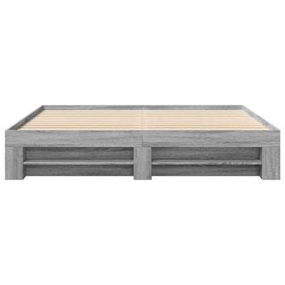 Bedframe bewerkt hout grijs sonoma eikenkleurig 180x200 cm
