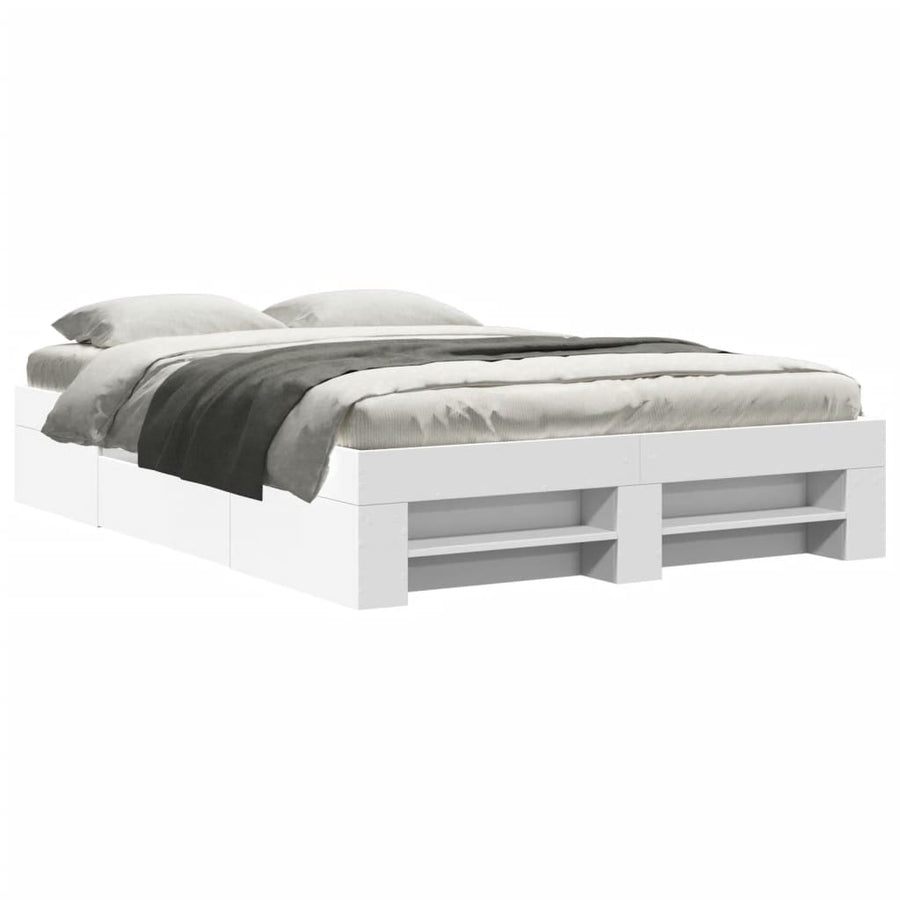 Bedframe Bewerkt Hout 140 x 200 cm
