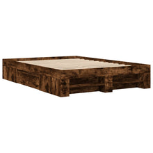 Bedframe bewerkt hout gerookt eikenkleurig 120x200 cm