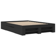 Bedframe bewerkt hout zwart 120x190 cm