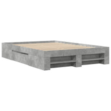 Bedframe bewerkt hout betongrijs 120x190 cm