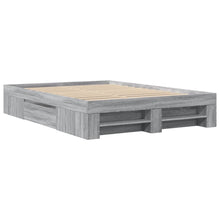 Bedframe bewerkt hout grijs sonoma eikenkleurig 120x190 cm