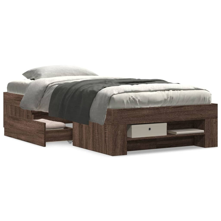 Bedframe Zonder Matras Bewerkt Hout 90 x 190 cm